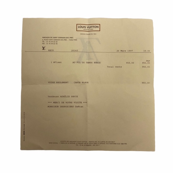 Louis Vuitton Silk Au Fil De Temps Scarf Red - Picture 7 of 7